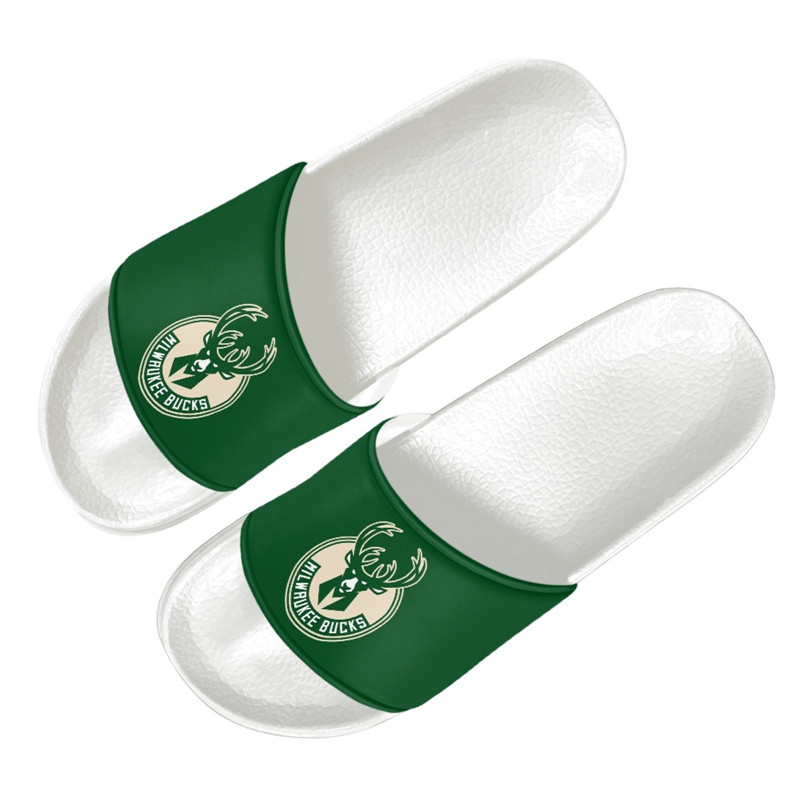 Women's Milwaukee Bucks Flip Flops 001